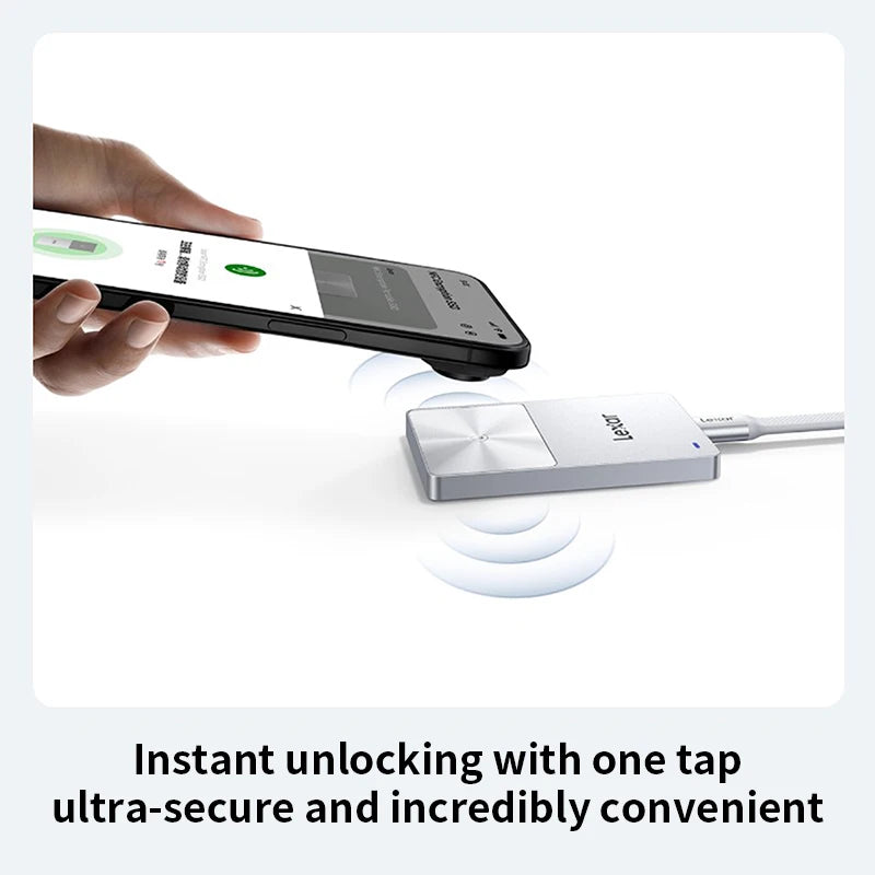 Lexar TouchLock SL280 Portable SSD USB3.2 Gen1 450MB/s NFC AES Encryption Mini MagSafe External Drive 512GB 1TB for Phone Laptop