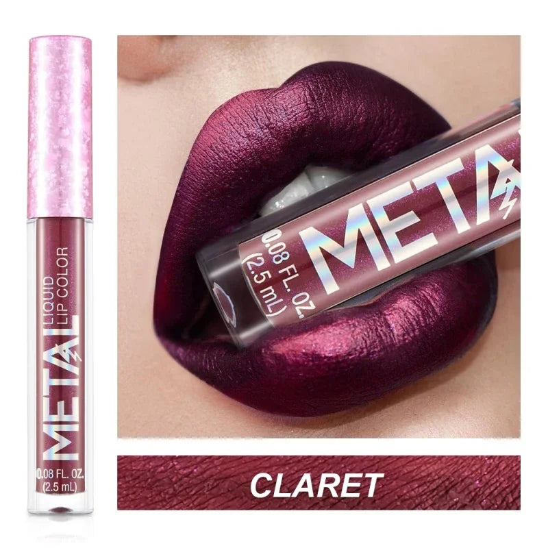 Matte Liquid Lipstick Waterproof Long Lasting 24 Hours Non-Stick Cup Shimmer Glitter Lip Gloss Women Lip Tint Makeup Cosmetics