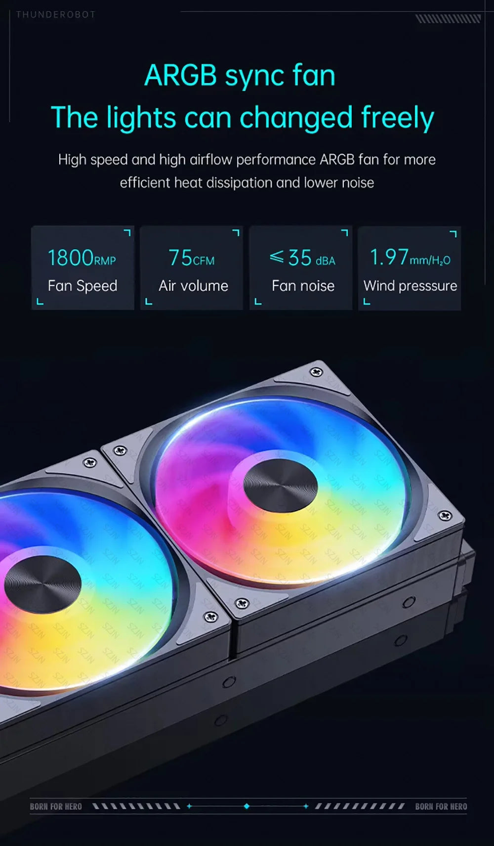 Liquid Cooler 120/240/360 ARGB CPU Cooler Computer Fan CPU AIO Water Cooler Support Intel&AMD Efficient PWM-Controlled Pump