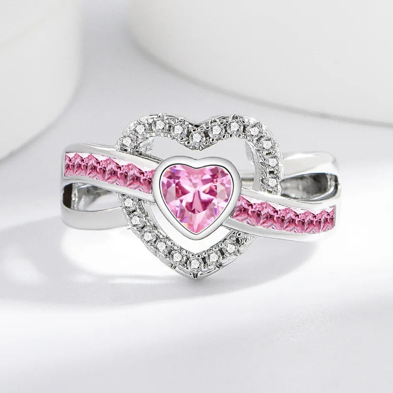 925 Sterling Silver Classic Ring for Women snowflake jewelry simple diamond ring imitation diamond women's ring