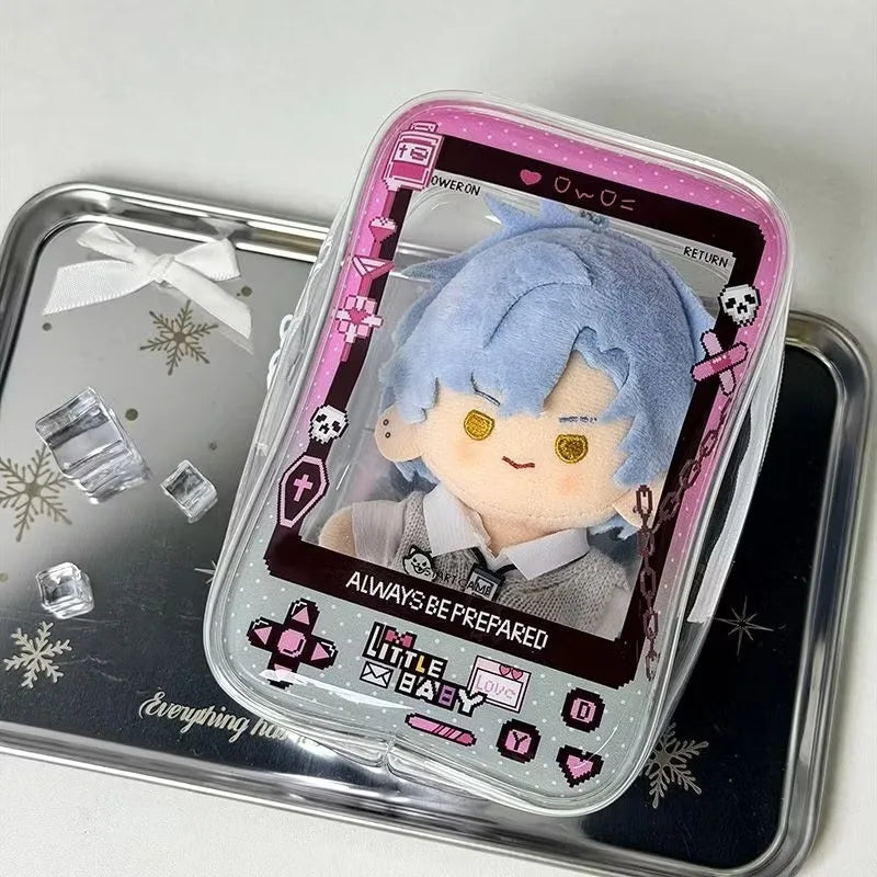 New Fun Creative Prison-themed Itabag Transparent Case For 13cm Doll Portable Clear Keychain Gift Box Collectibles Storage Pouch
