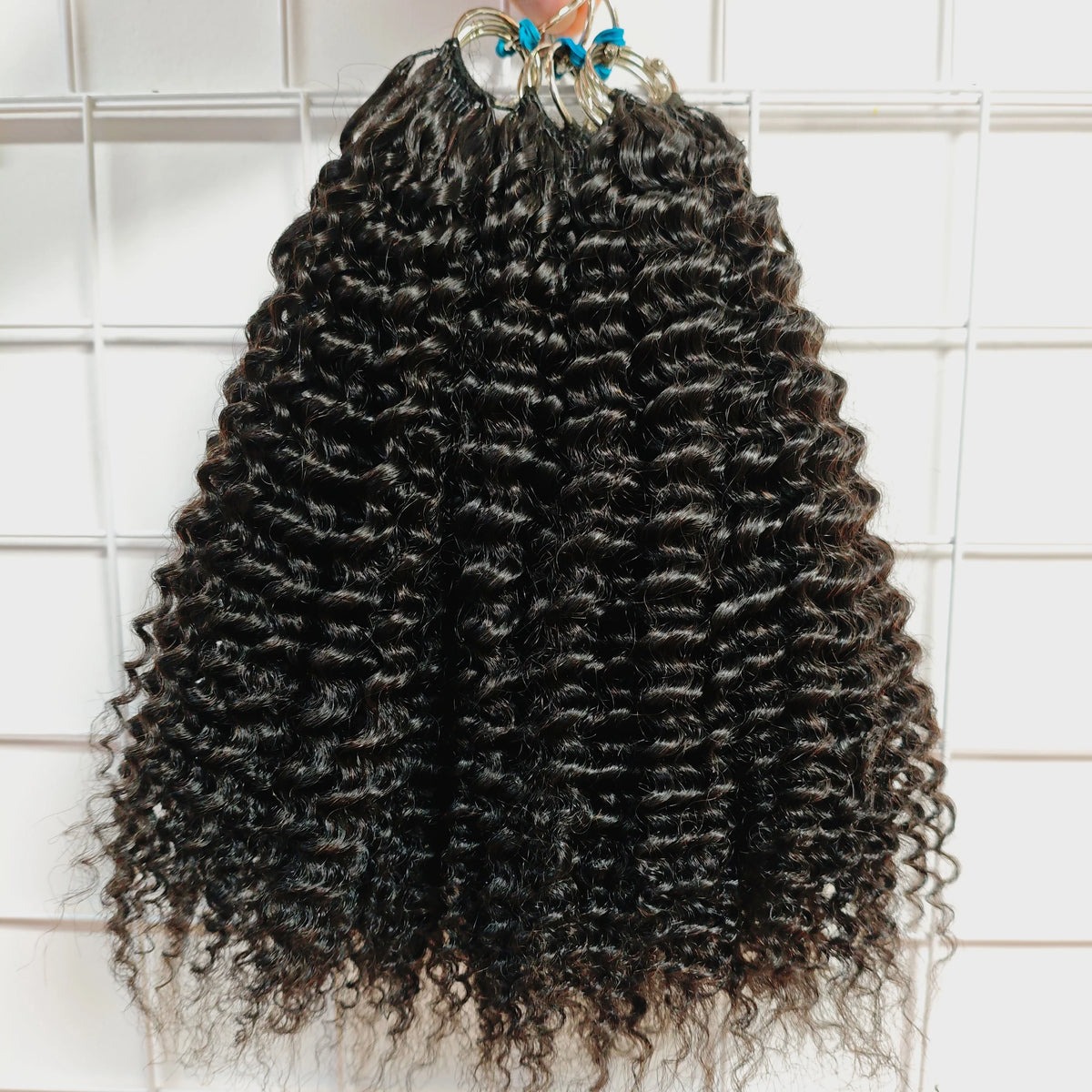 Pre-Separated Feather Crochet Human Hair Bundles Jerry Kinky Curly Deep Wave Hair Miracle Knots Braiding hair for Women