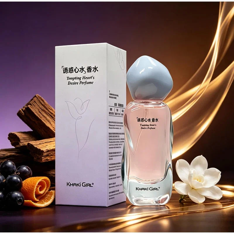 Khaki Girl Floral Fruity Eau De Toilette Long-lasting Fresh Citrus Perfume Spray Unique Crystal Bottle Daily Dating Perfume