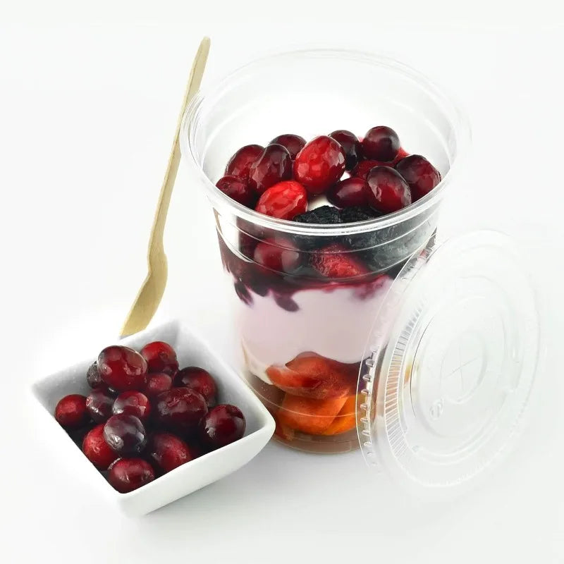 50 PCS12/16/20OZ Plastic Cups with Lids Transparent Disposable Cups Party Weddings Holidays Coffee Milkshakes Cold Drinks
