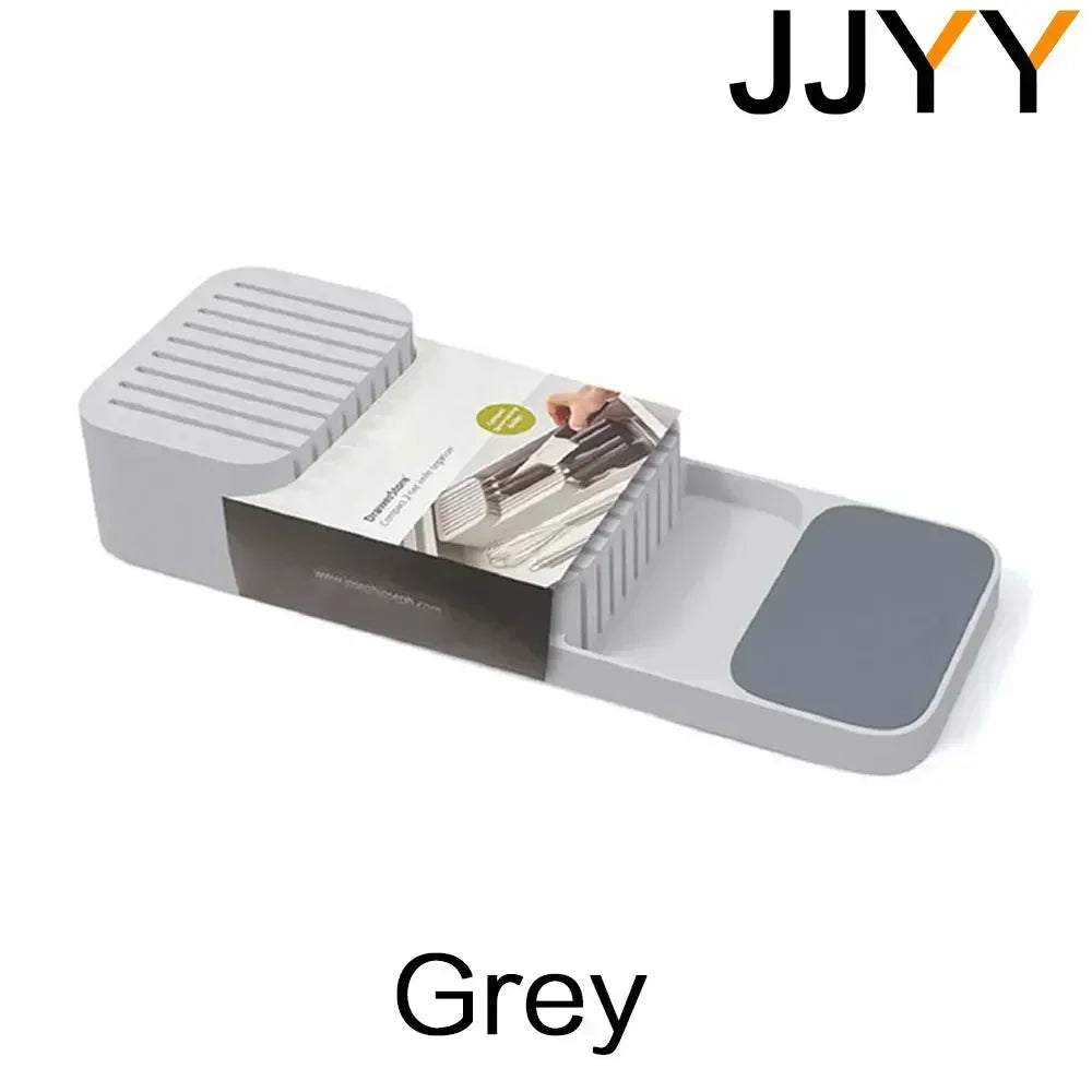 JJYY New Practical Drawer Organizer Knives Separation Finishing Storage Box Knife Organizer Kitchen Accessories Organizer