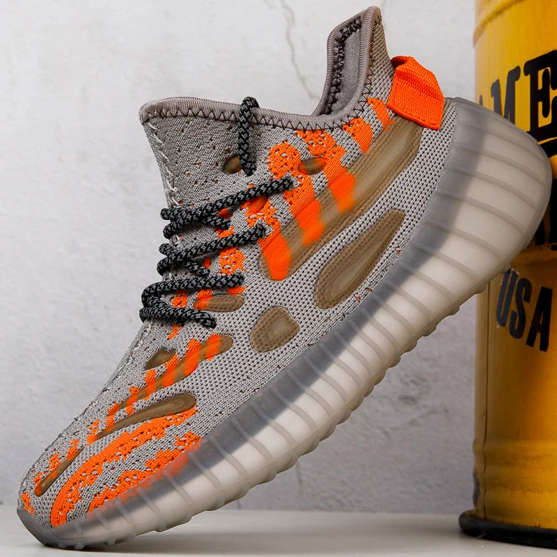 New Autumn-style Boyfriend Mesh Shoes, Breathable Casual Sports Shoes, Popcorn Sole Lightweight Running Shoes