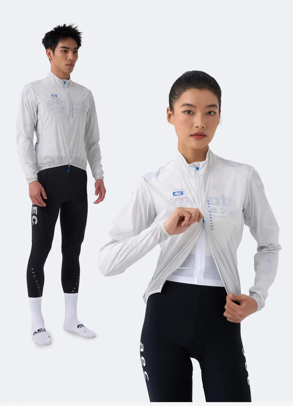 AEC.CYCLIST Windbreaker Cycling Jacket Men Women Ultra Light Quick Dry Cycling Jersey Breathable Bike Coats Zippered Side Pocket