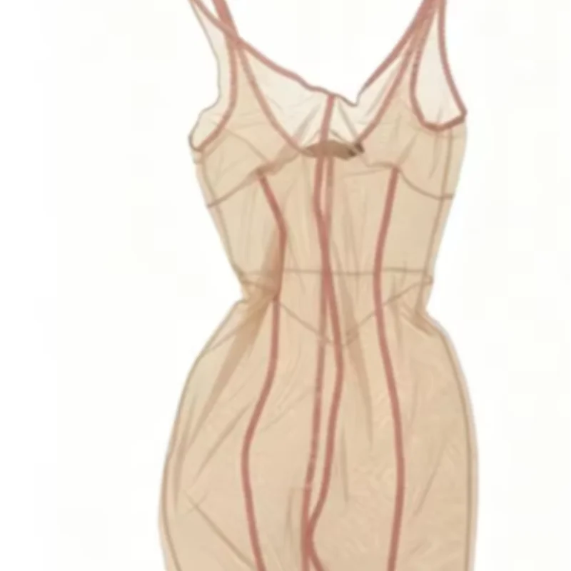 Sheer Mesh Overlay Spaghetti Strap Midi Dress Waist Cinched Sleeveless 2026 Summer Women Accessories Trendy Classy Lady Outfit