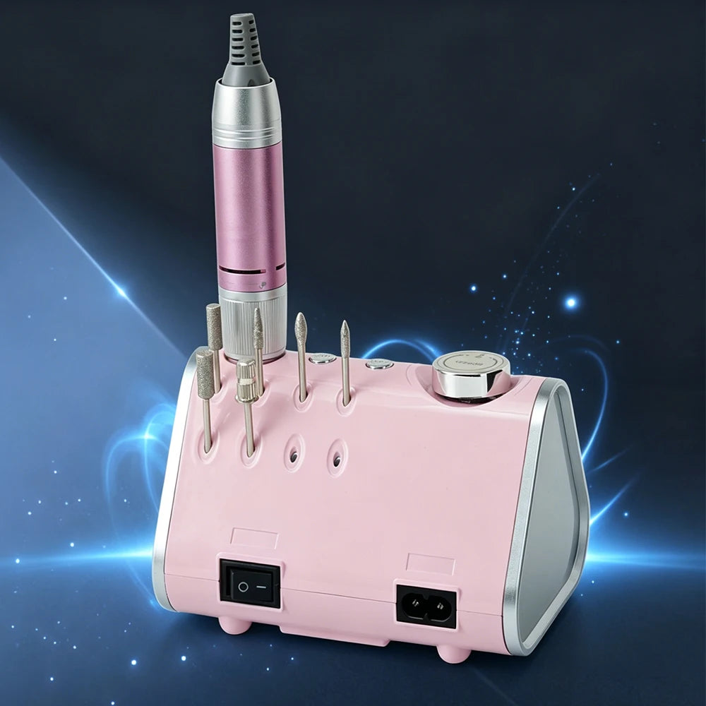65W 35000 RPM Nail Drill Professional Manicure Machine Electric Nail Drill E-File Pedicure Equipment With Cutters Manicure Set