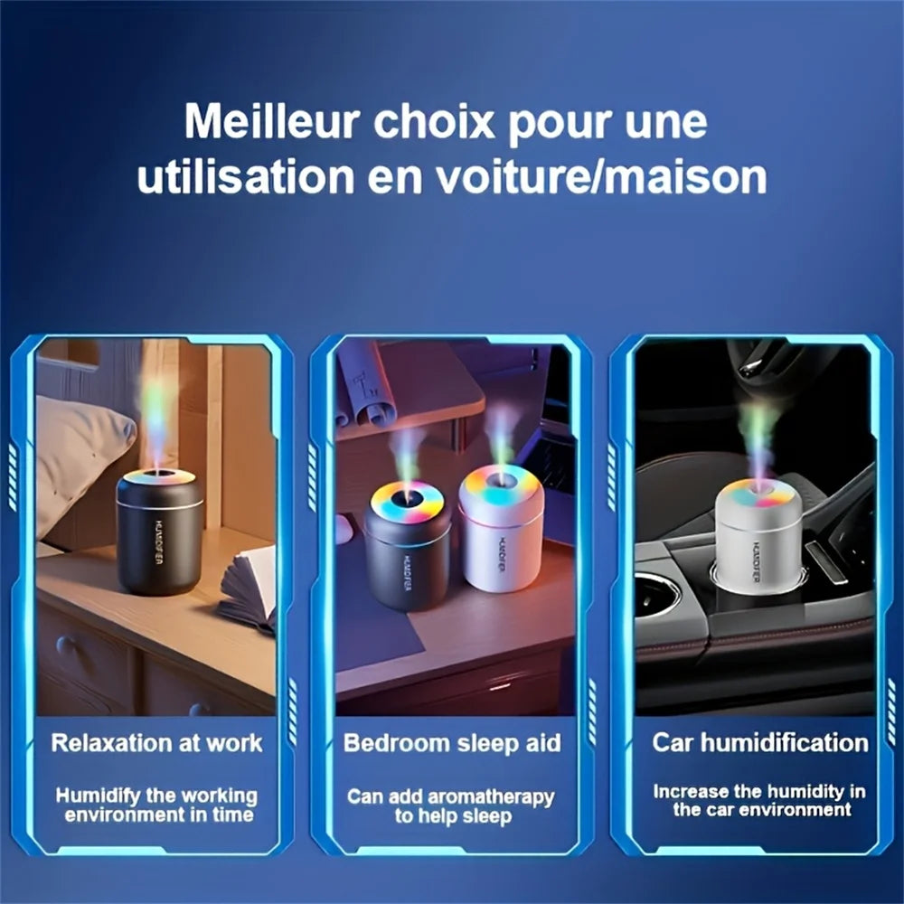 Air Humidifier Aromatic Diffuser Aromatherapy Spray Lamp Suitable for Automotive Household Bedroom Colorful Atmosphere Lights
