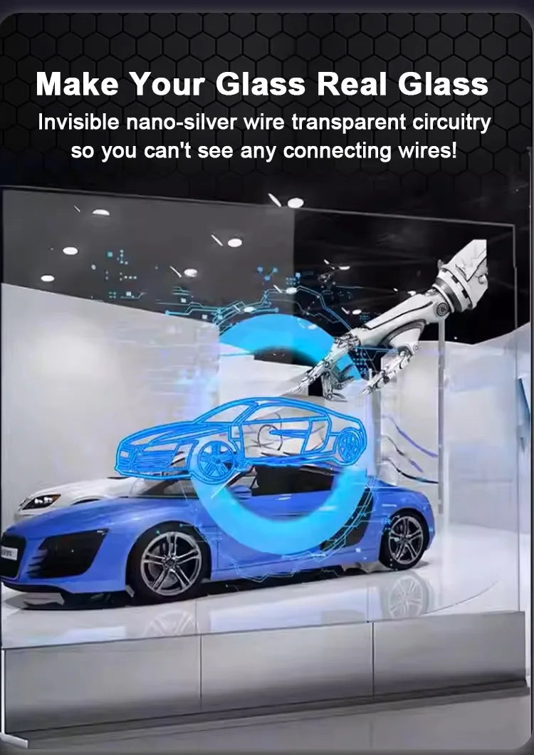 High - Definition LED Screen Wall Transparent LED P6 Interactive Transparent LED Display Flexible 3D Media Advertising Screen