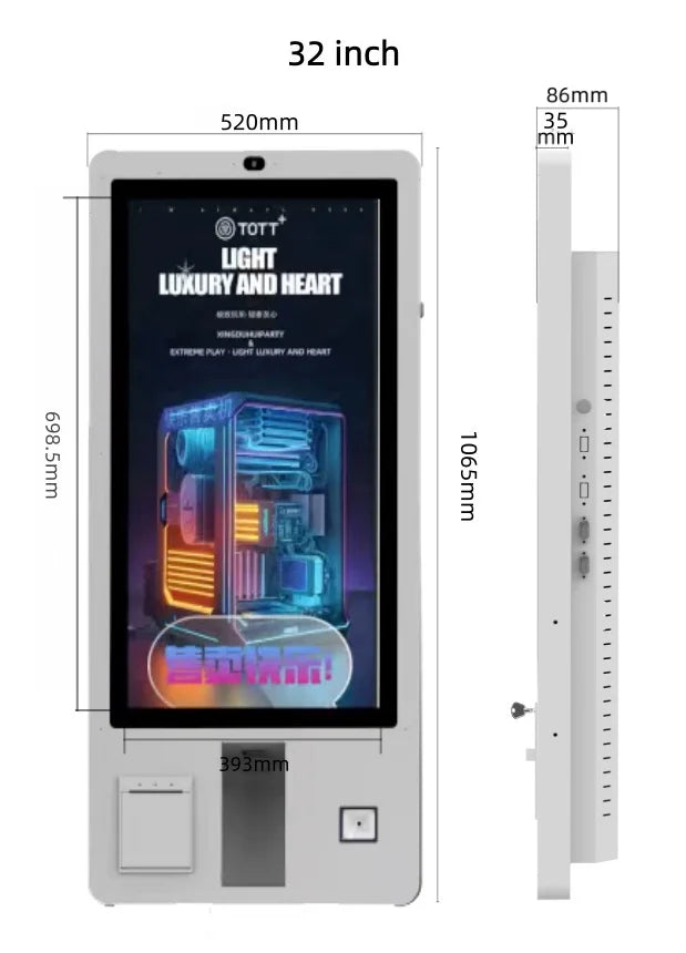 Self Ordering Kiosk Self Order Kiosk Restaurant Waterproof Order Kiosk Pos System Pay Self Service Paymentl Touch Screen