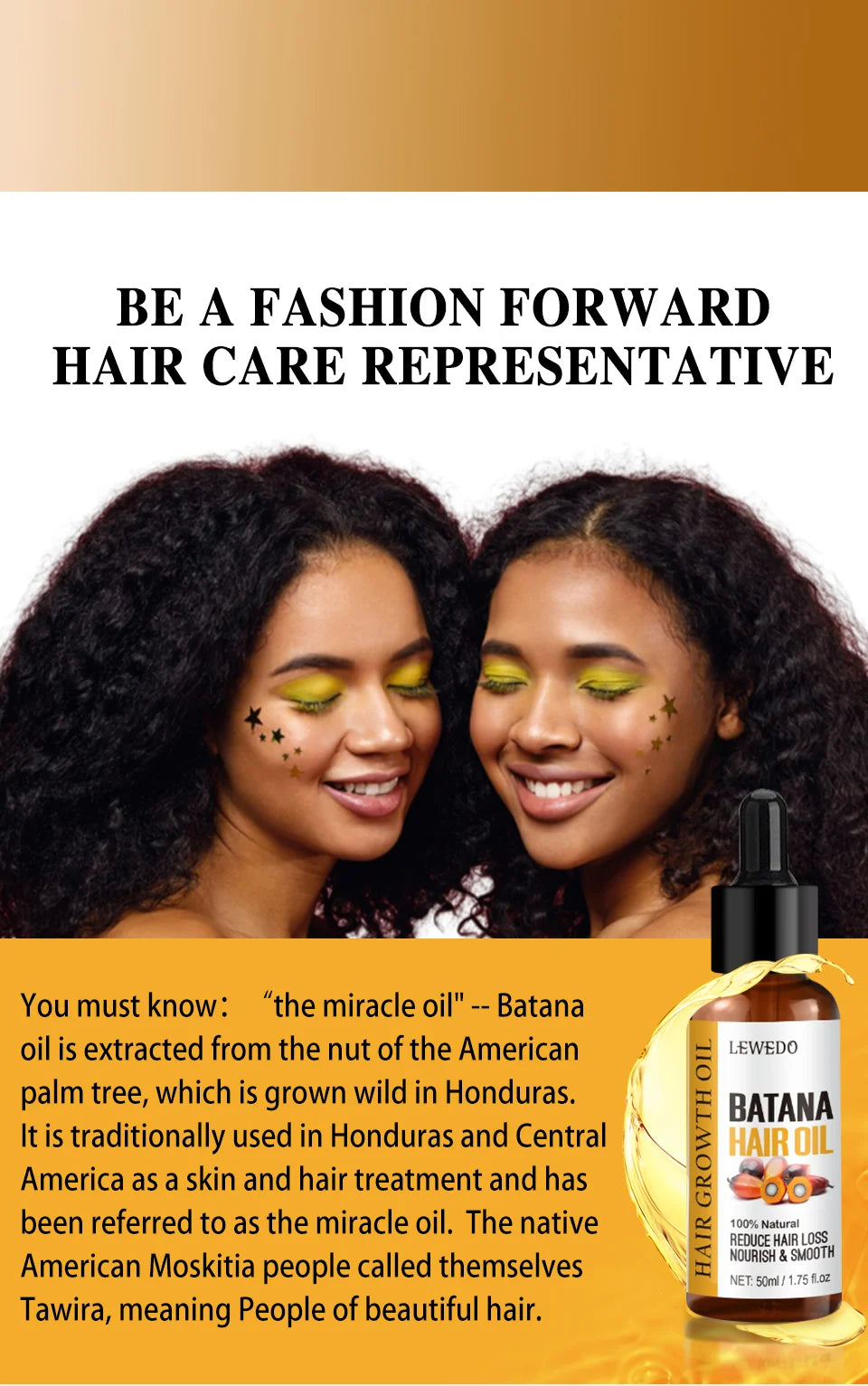 Lewedo Naturals Batana Oil Fast Hair Growth for Men Women Pure Batana Oil Nourish Shiny Hair Healthy Hair Care Anti Hair Loss
