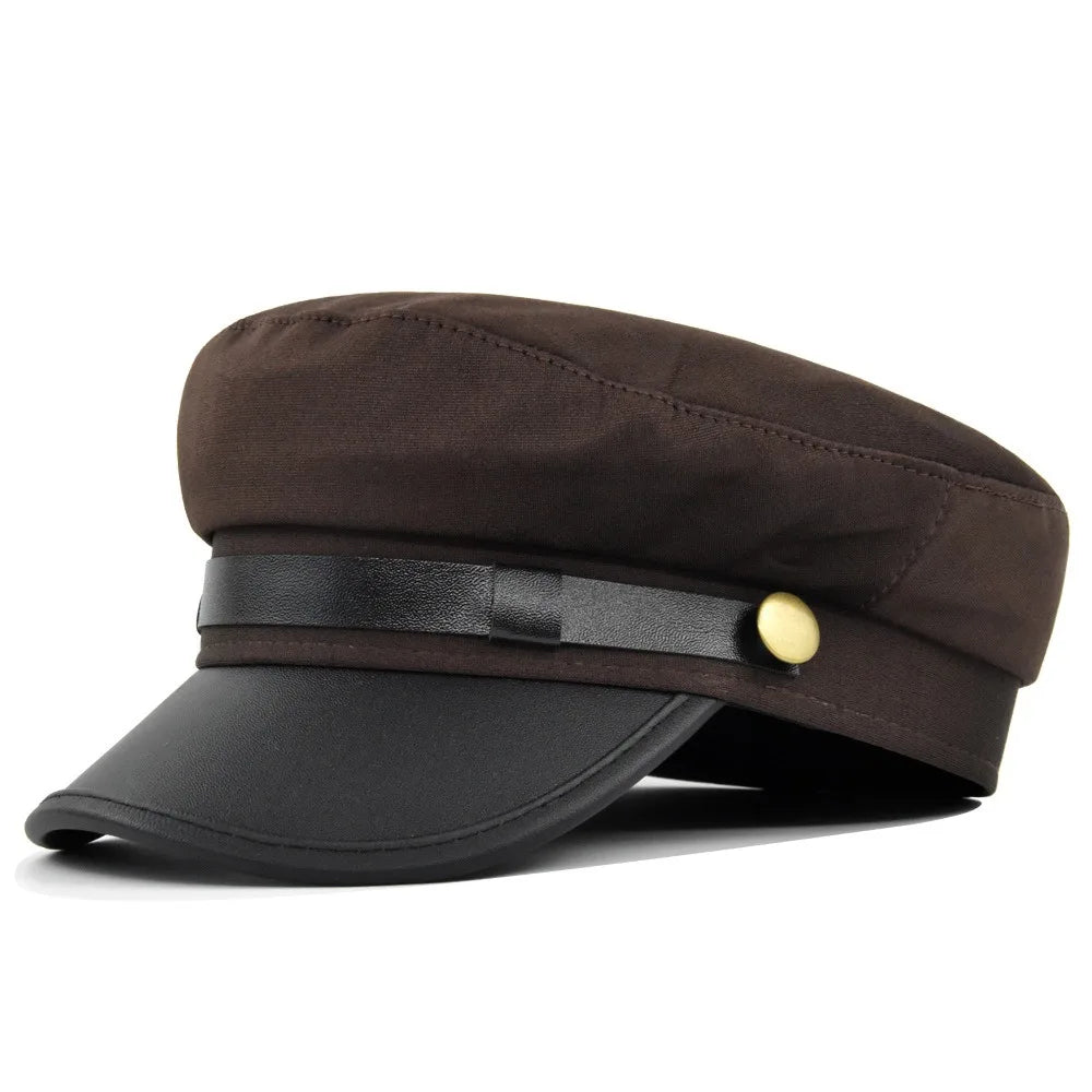 Navy Cap Vintage Flat Cap Octagonal Hat British Style Beret Hats Salior Hat Newsboy Hat Flat Peaked Caps Outdoor Travel