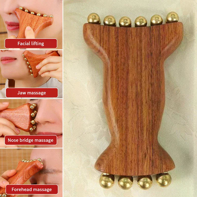 Reduce Puffiness Massager Face Lifting And Tightening Traditional Brass Meridian Brush Skin Scraping Eye Body Spa Facial Beauty