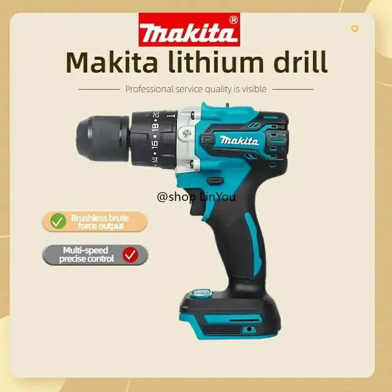 MAKITA 18V lithium electric rechargeable hand drill DDF487-13mm without battery and charger