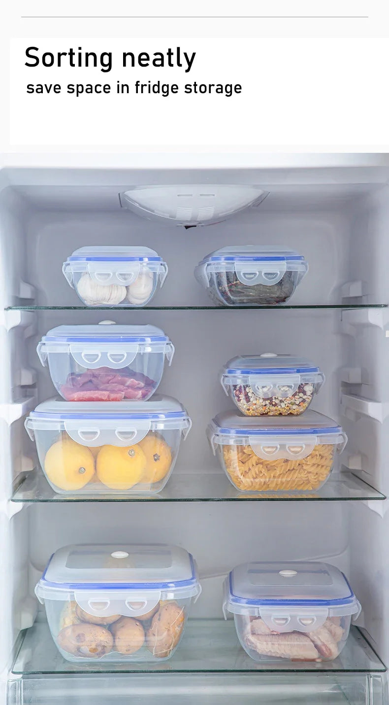 1/3PCS Vacuum Food Storage Box Storage Container Fridge Organizer Microwave Safe Fresh-Keeping Sealing Box Food Dispenser