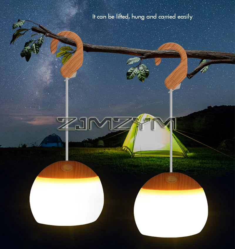Outdoor Camping Lights Tent Ambiance Pendant Light Silicone Lampshade USB Rechargeable Light Outdoor Camping Equipment