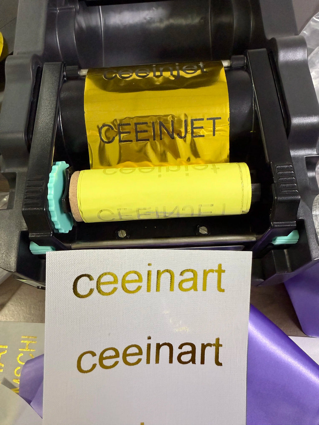 Commercial Automatic Digital Mini Satin Ribbon Printer Machine 203dpi Waterproof Label Home School Cloth Name Tag Gift