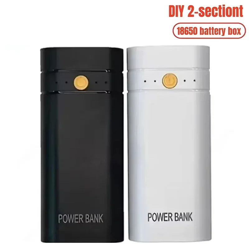 USB Power Bank Charge Shell 5V 6000mAh 2X 18650 USB Type C Battery Charger Case For Phone Electronic Charging DIY Not Including