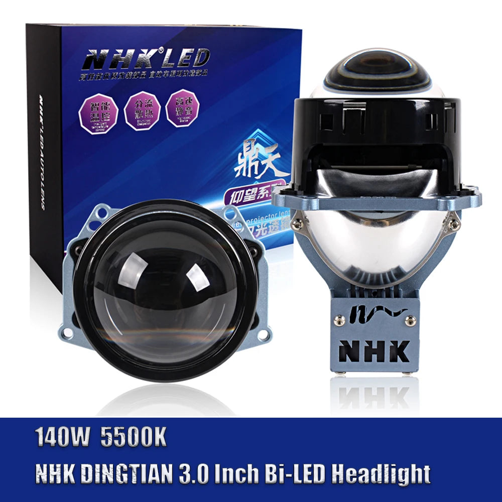 140W Bi-led Lens 3.0 Hella 3R G5 5500K LED Projector Lenses Dual Reflector For NHK DINGTIAN Car Lights Accessories Retrofit