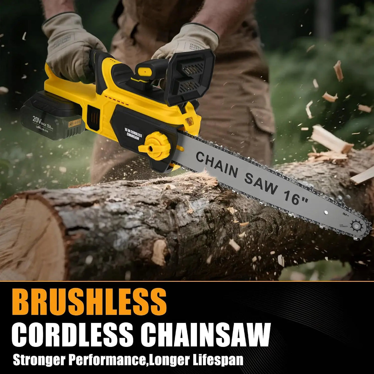 ^For Chainsaw Cordless for Dewalt 40V (2 x 20V MAX) Battery (No Battery), Brushless Electric Chainsaw 16" with Auto Oiler