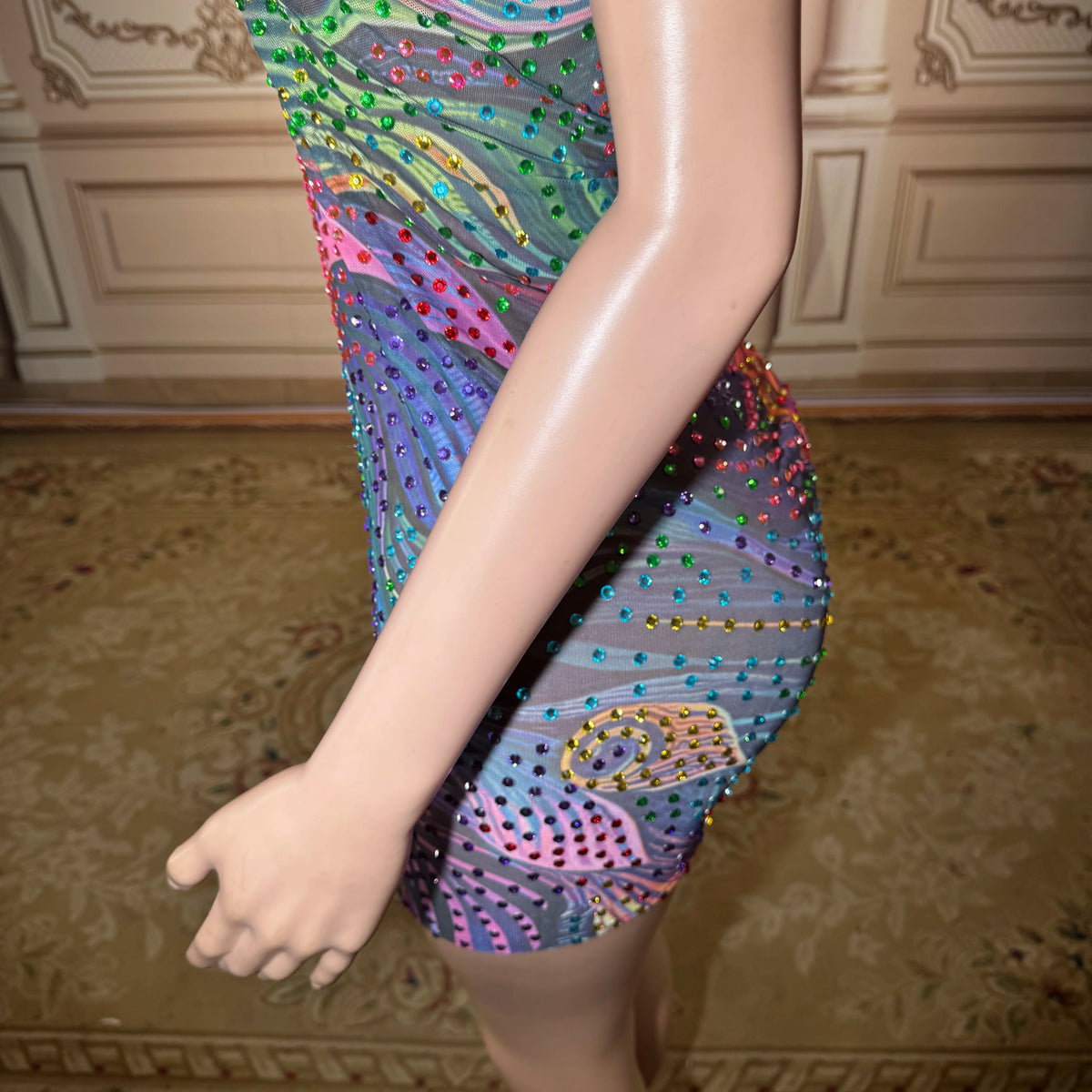 Floral Print Sexy Deep V-neck Halter Sleeveless Maxi Dress Stylish Dress Women's Backless Dress