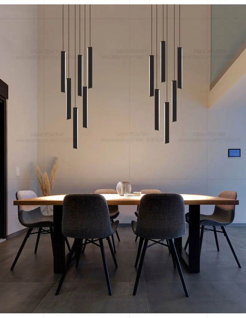 Modern Stair Chandelier Indoor Lighting Ceiling Lamp Attic Room hanging Light LED Chandeliers For Living Room Pendant Lights