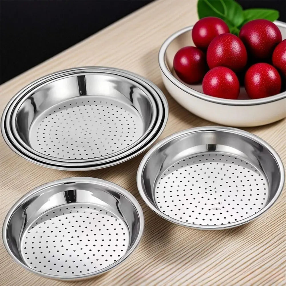 New 28/30/32/34cm Durable Dumplings Fish Steaming Tray Cooking Gadgets Thickened Steamer Stainless Steel Kitchen Wok
