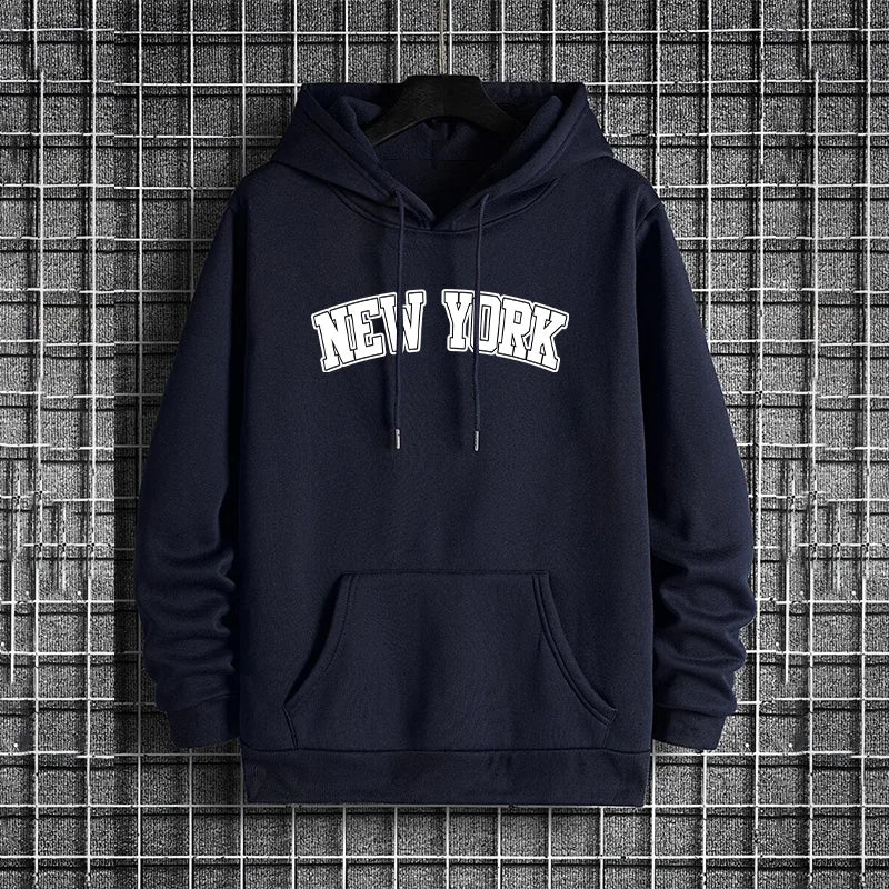 2025 New Arrival Men's Hoodie High Quality Hooded Long Sleeve Sweatshirt Autumn Winter City Vibes Fashion Casual Coat Streetwear