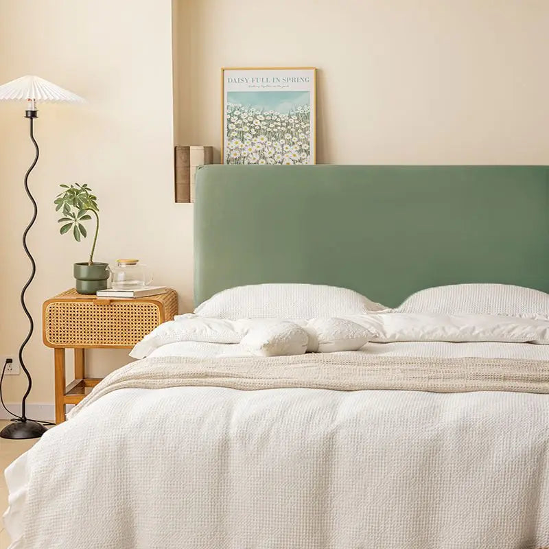Soft Velvet Bed Head Cover Thicken Elastic Bed Cover All-inclusive Comfortable Headboard Cover for Home