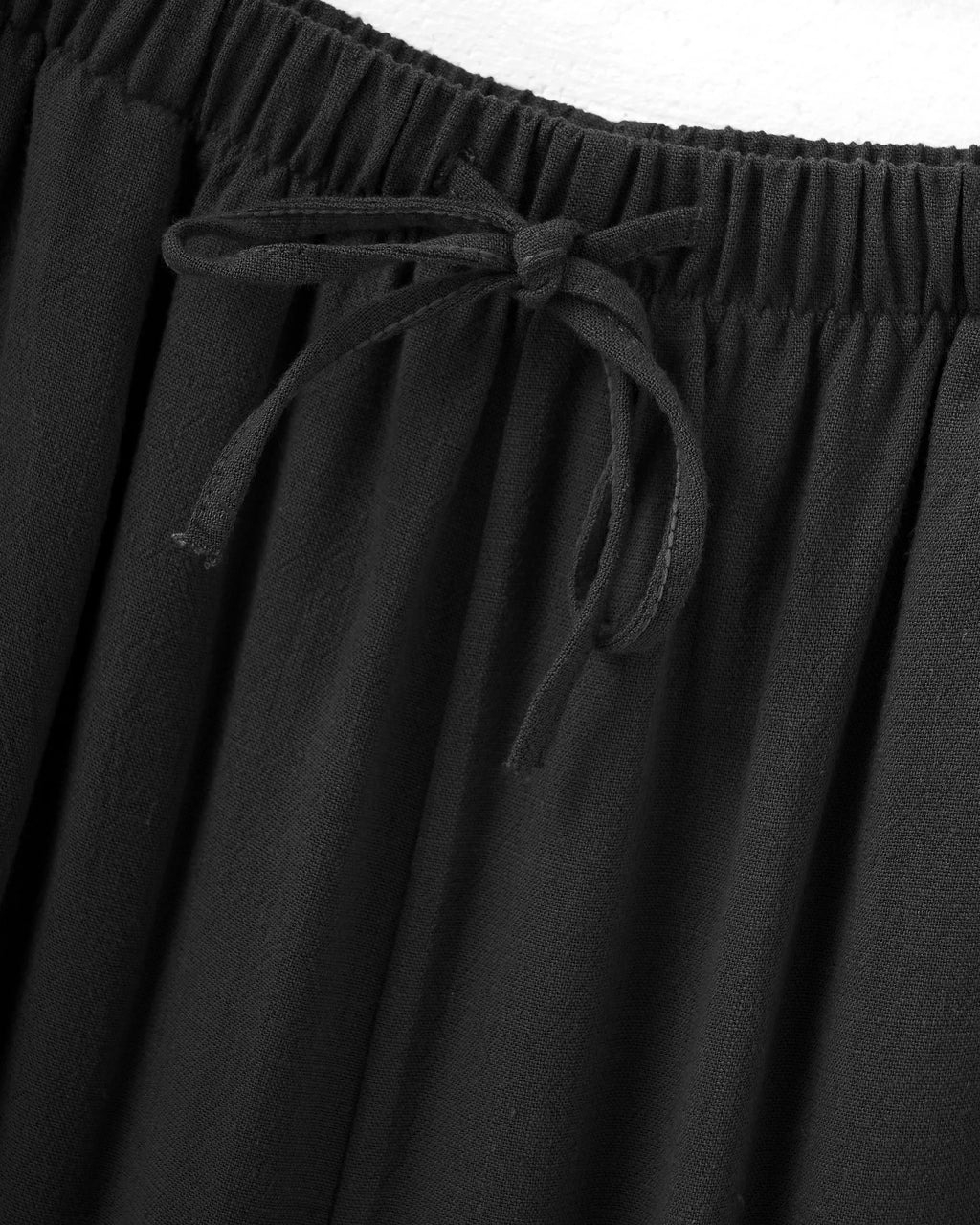 Loose Wide Leg Casual Pants Women's  Korean Linen Office Lady Household Trousers Drawstring Straight Leg Long Pants Femme