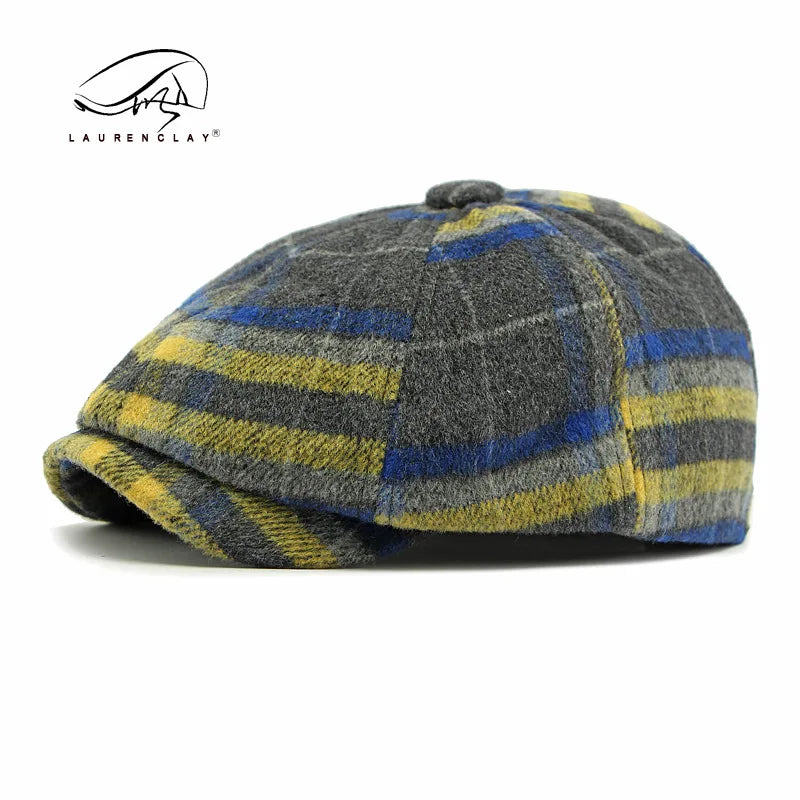 Men's Octagonal Newsboy Hat Cotton Cap French Street Style Gatsby Ivy Cabbie Caps Golf Scally Hat