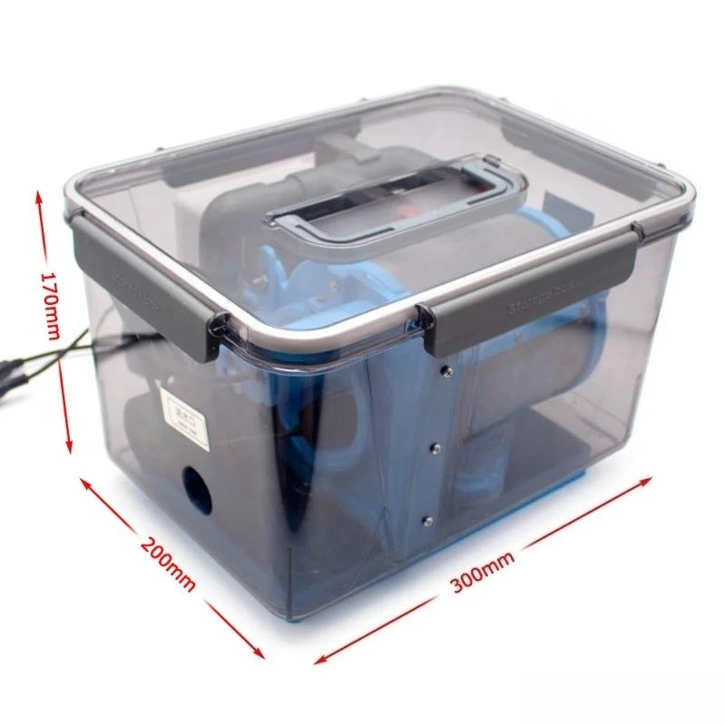 110-220V Automatic Backwash Filter, Rotary Drum Microfilter for Fish Ponds & Aquariums, 200 Mesh Stainless Steel Screen