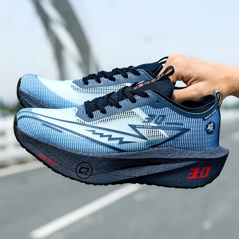 Men's Carbon Board Sneakers Anti-slip Cushioned Comfortable Racing Training Running Shoes Mesh Tennis Shoes Casual for Women - Beauty