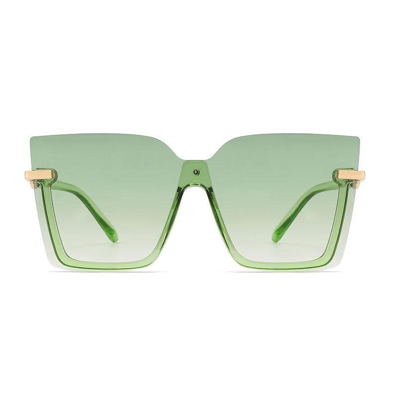 Women Men Sun Glasses Streetwear Large Frame Eyewear GogglesHollow Out Square One-piece Sunglasses Women MenGlasses