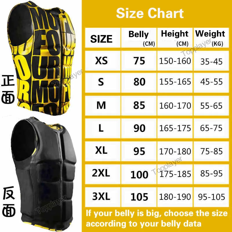 Life Jacket Adult Neoprene Buoyancy Surf Vest Water Sports Kayak Motorboat Drifting Vest Rescue Lifeguard Professional Life Vest