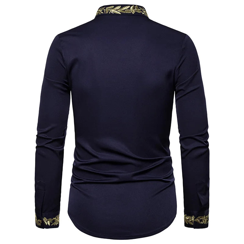 2026 Men's Summer Casual Long Sleeve Shirts Slim Fit Turn Down Collar Shirts Formal Office Business Shirts for Men Tops Big Size