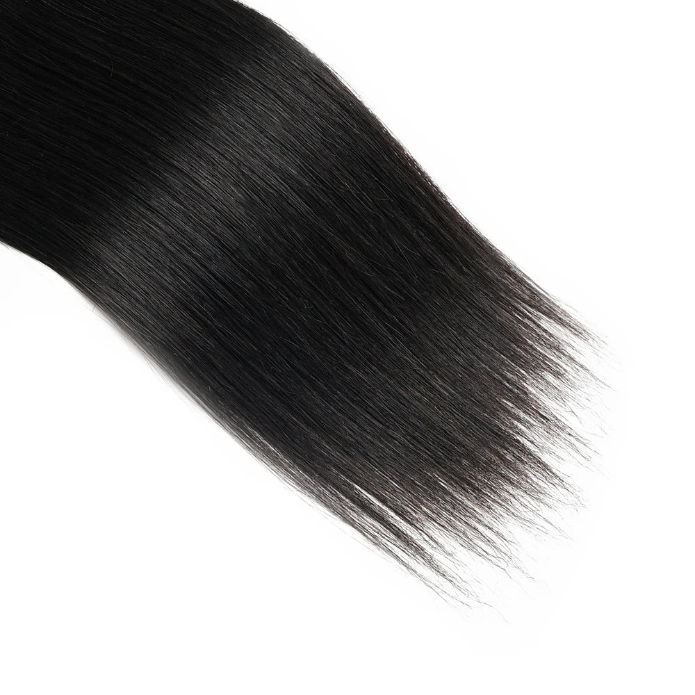Feather Crochet Human Hair Extensions 16-26Inch Burmese Straight Hair Pre-Looped Invisible Pre-Separated Crochet Bulk Human Hair
