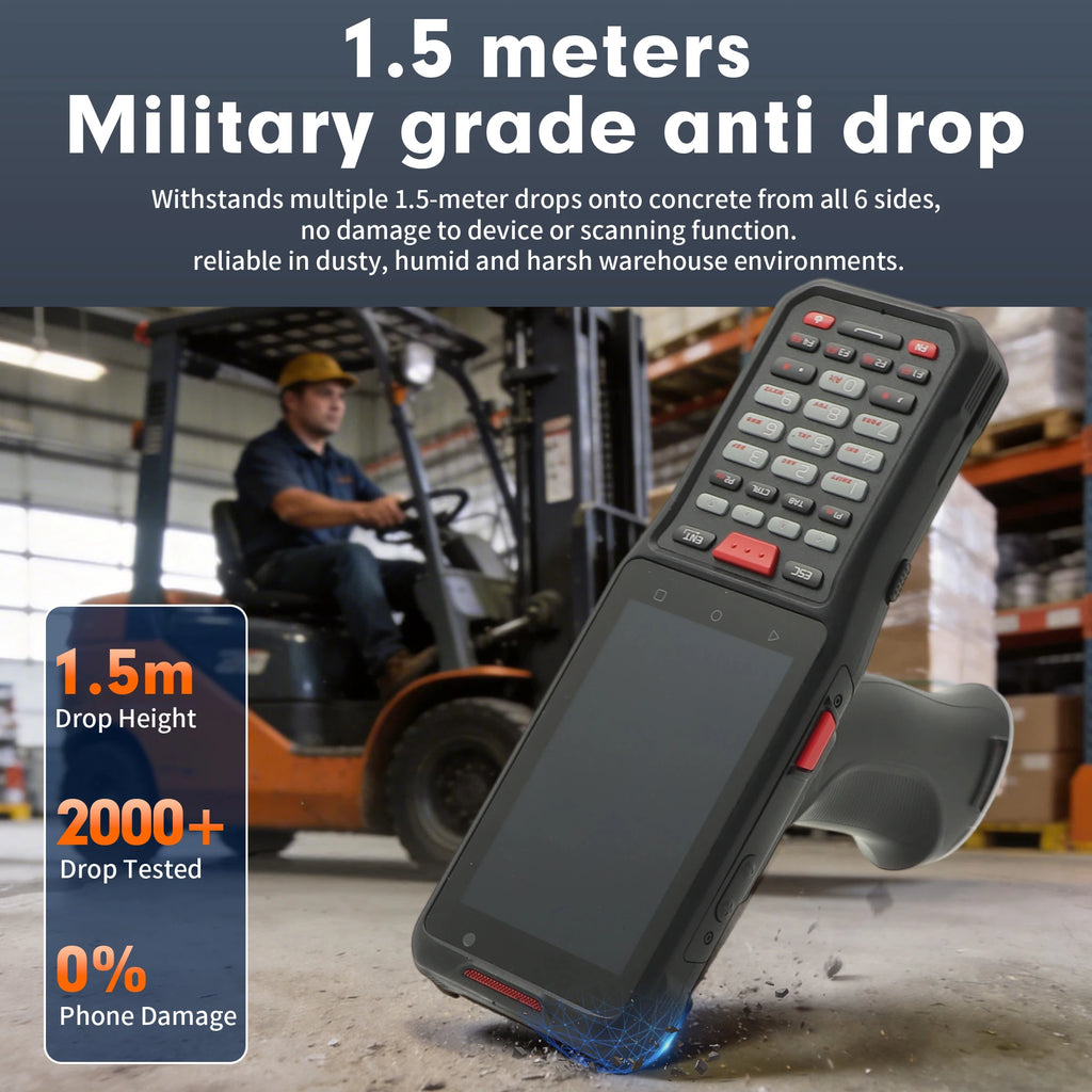Android 14 Handheld PDA Scanner Device Terminal Handheld Data Acquisition Processor Optional Multiple Distance Scanning Modules
