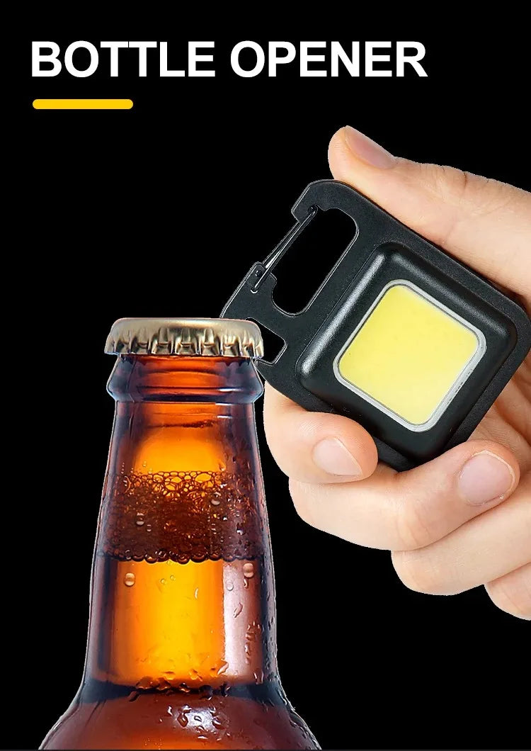 Home 3 Lighting Modes for Camping Super Bright MINI COB Keychain Flashlight Charging Lamp Camping Lights with Magnet