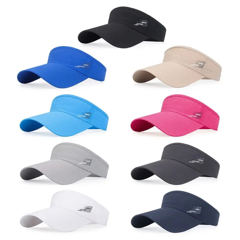 Summer Breathable Sun Hat Adjustable Quick-drying Sports Visor Casual Top Empty Beach Hat Running