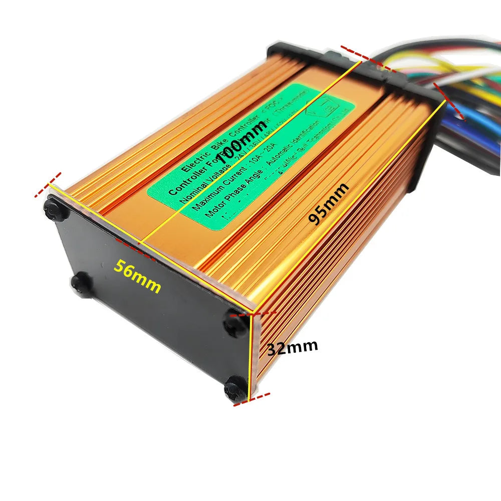 Electric Scooter Brushless Controller 24V 36V 48V with Twist Grip Throttle 250W 350W 12A 13A 15A 18A 20A for E-bike