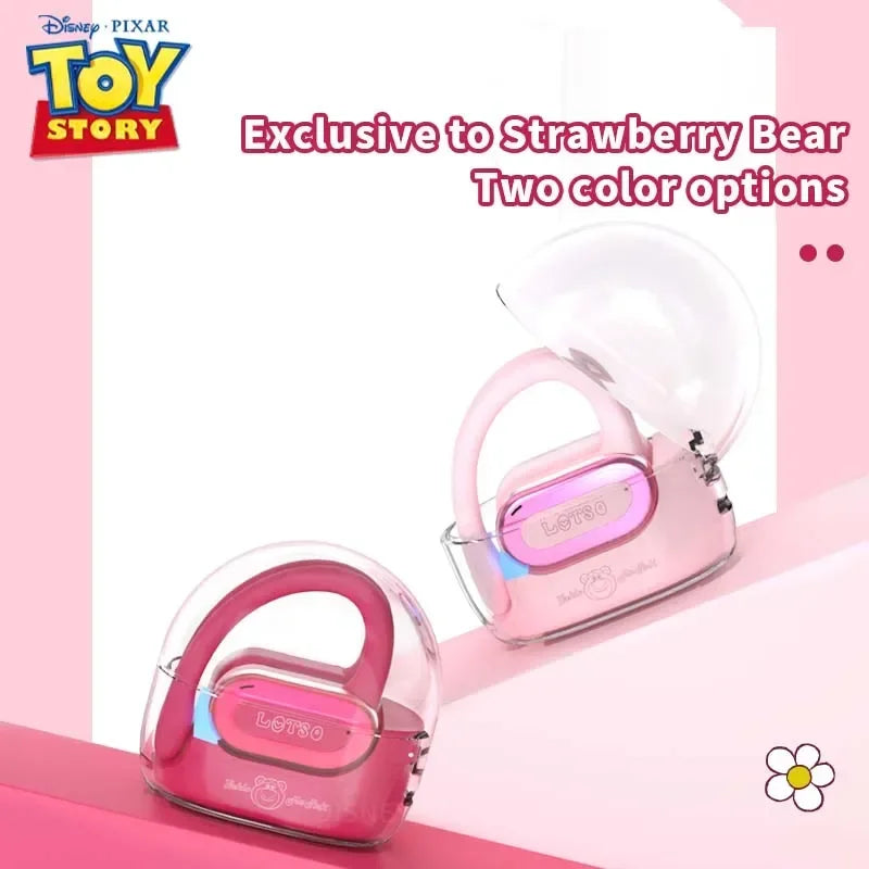 Cartoon OWS Earphones Bluetooth Wireless Lotso Earbuds HIFI Stereo HD Call Sports Gaming Headset Noise Reduction Long Standby