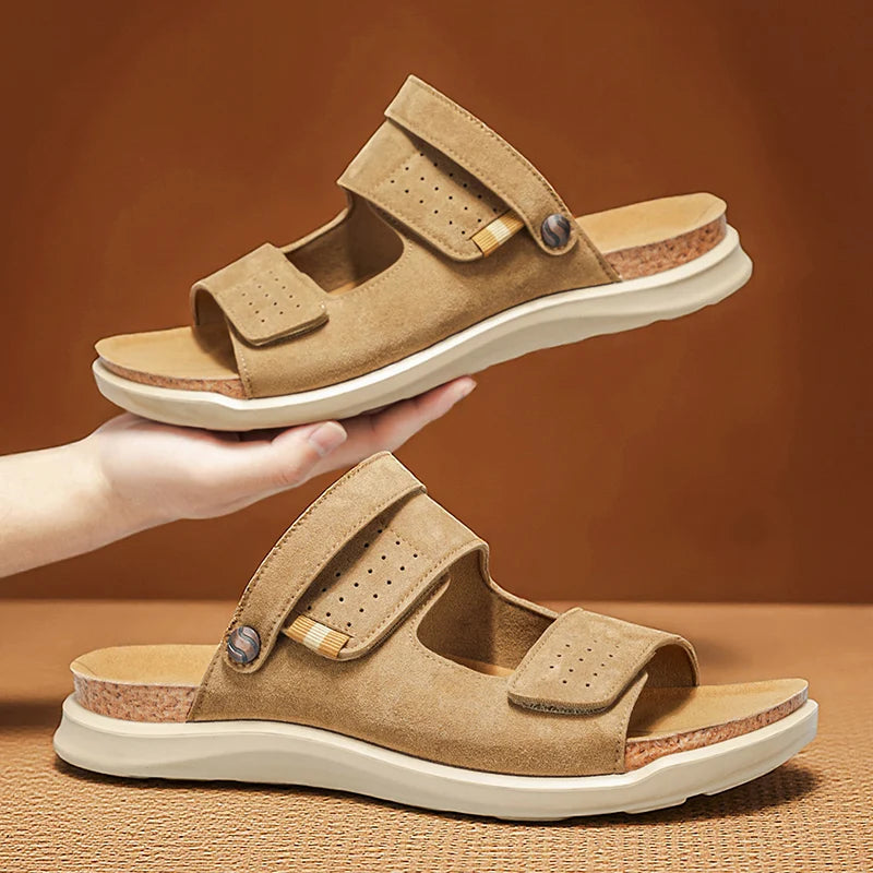 Men's high quality Casual sandals Summer breathable lightweight outdoor beach shoe Slip on walking Daily wear double-use sandals