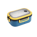 Portable Single Double-layer Lunch Box with Fork And Spoon - Compartment Fruit Food Container for Microwave And Picnic Freshness