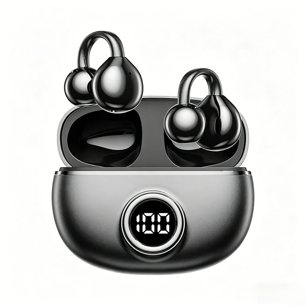 Wireless Clip Headphones Bluetooth Headset Handsfree Noise Canceling Earphones Clip Ear Music Sports Gaming Earplugs With Mic