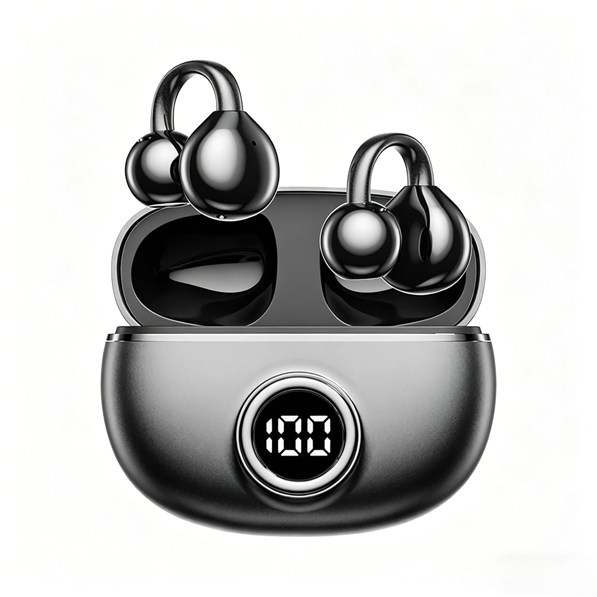 Wireless Clip Headphones Bluetooth Headset Handsfree Noise Canceling Earphones Clip Ear Music Sports Gaming Earplugs With Mic
