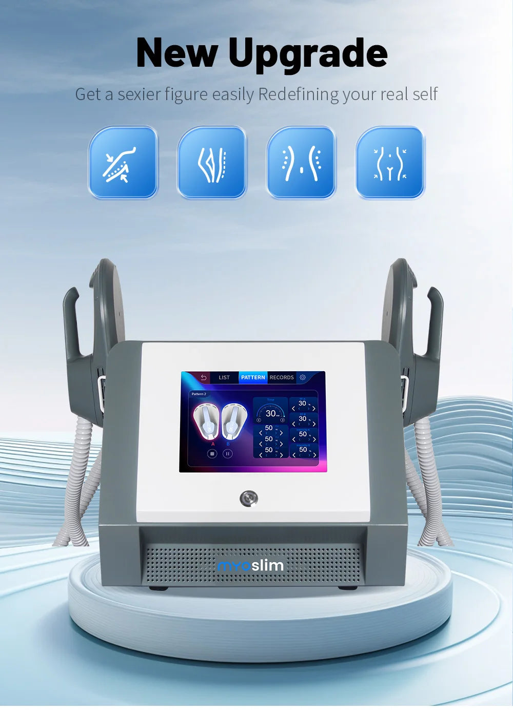 MYOslim EMS Machine EMS Body Slimming NEO Sculpting Fat Burning Nova Weight Lose Electromagnetic Muscle