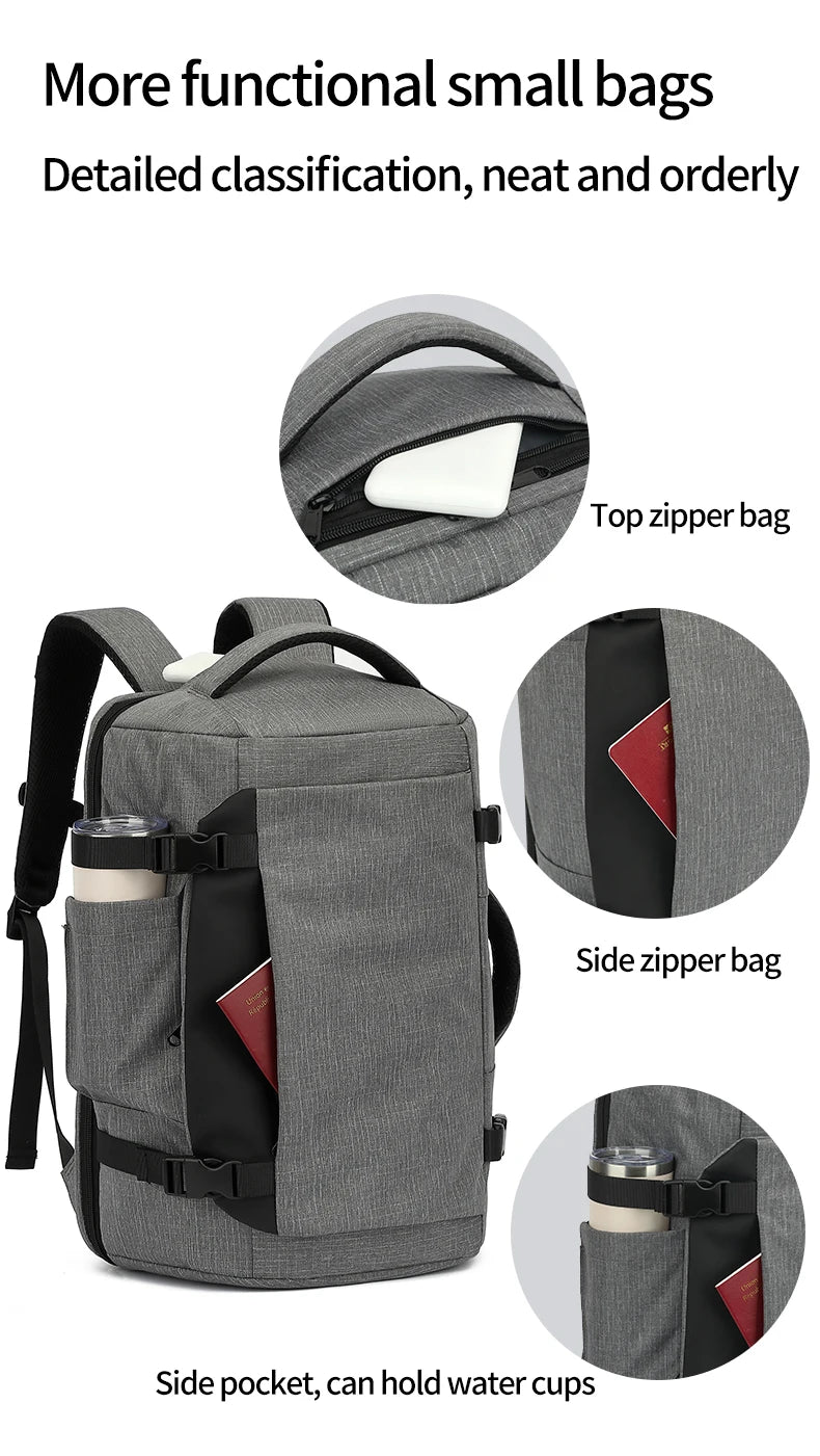 Multi Functional Travel Backpack for Women, Waterproof, Large Capacity, Dry Wet Separation, Commuting, Business Trip, Computer L